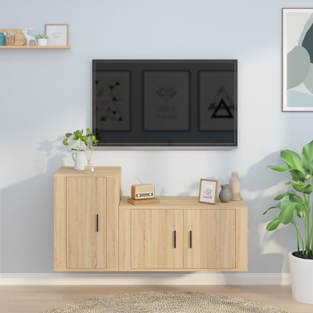 Ensemble de meubles TV 2 pièces en bois