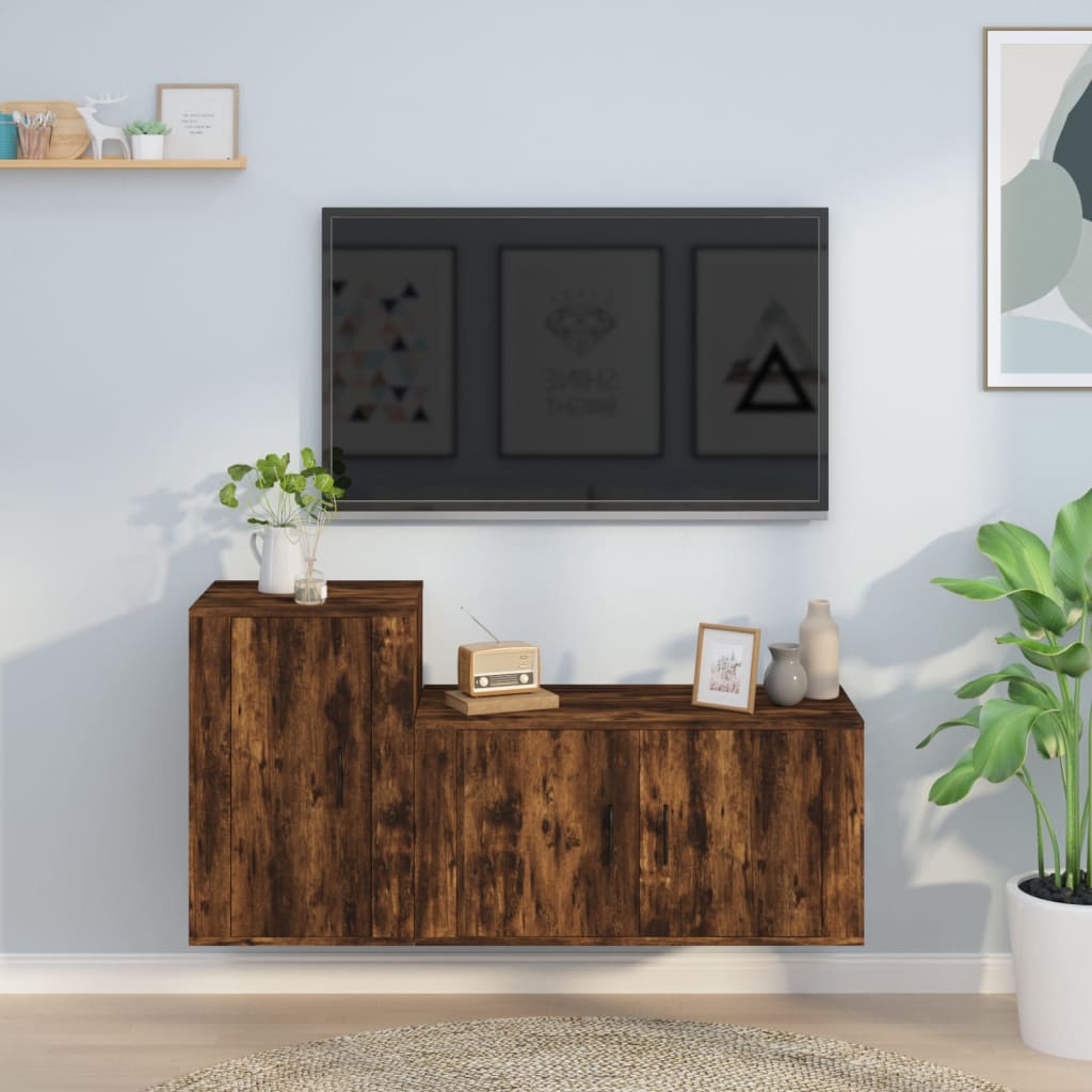 Ensemble de meubles TV 2 pièces en bois