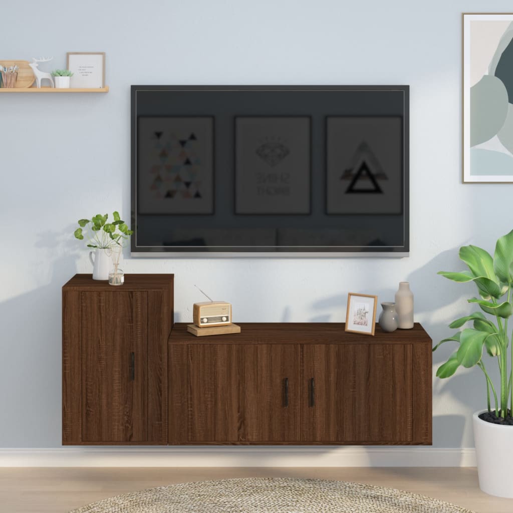 Ensemble de meubles TV 2 pièces en bois