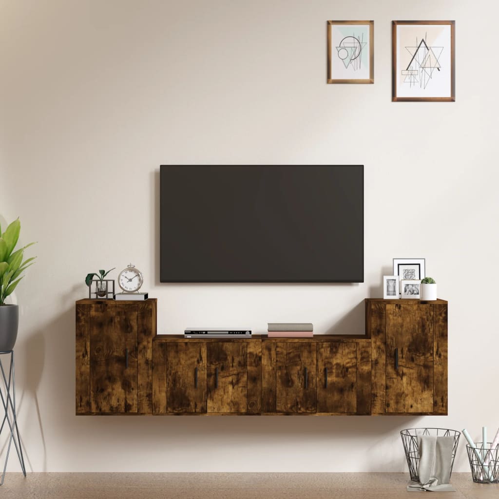 Ensemble de meubles TV 4 pièces en bois