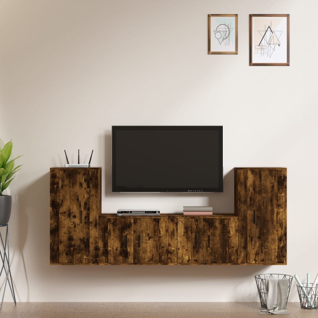 Ensemble de meubles TV 4 pièces en bois