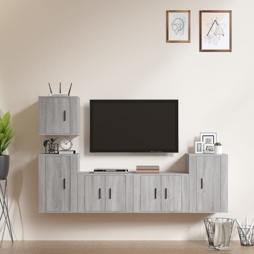 Ensemble de meubles TV 5 pièces en bois