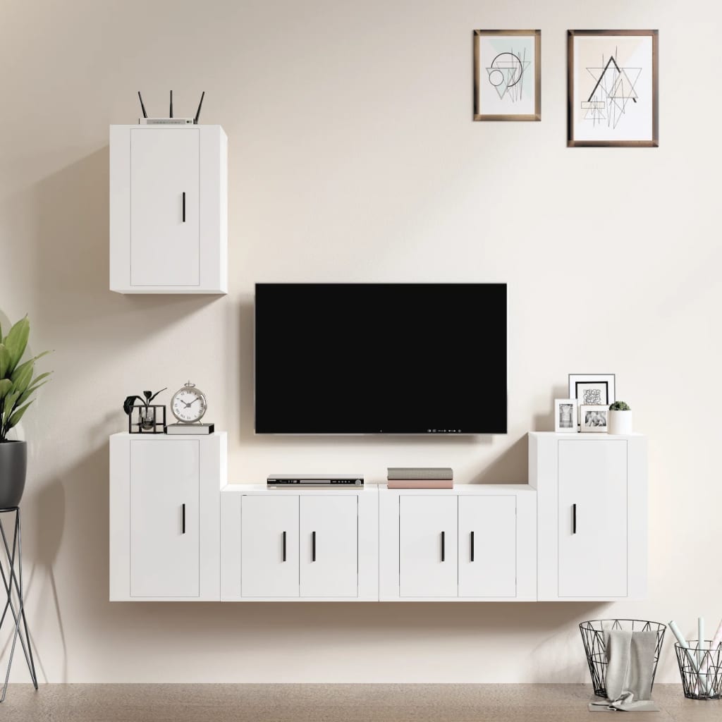 Ensemble de meubles TV 5 pièces en bois