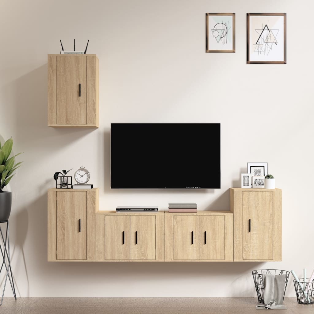 Ensemble de meubles TV 5 pièces en bois