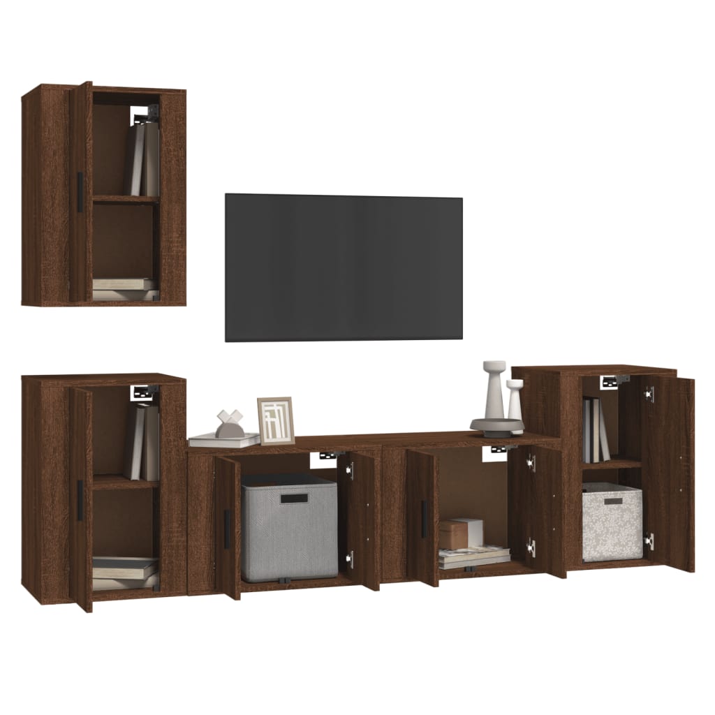 Ensemble de meubles TV 5 pièces en bois