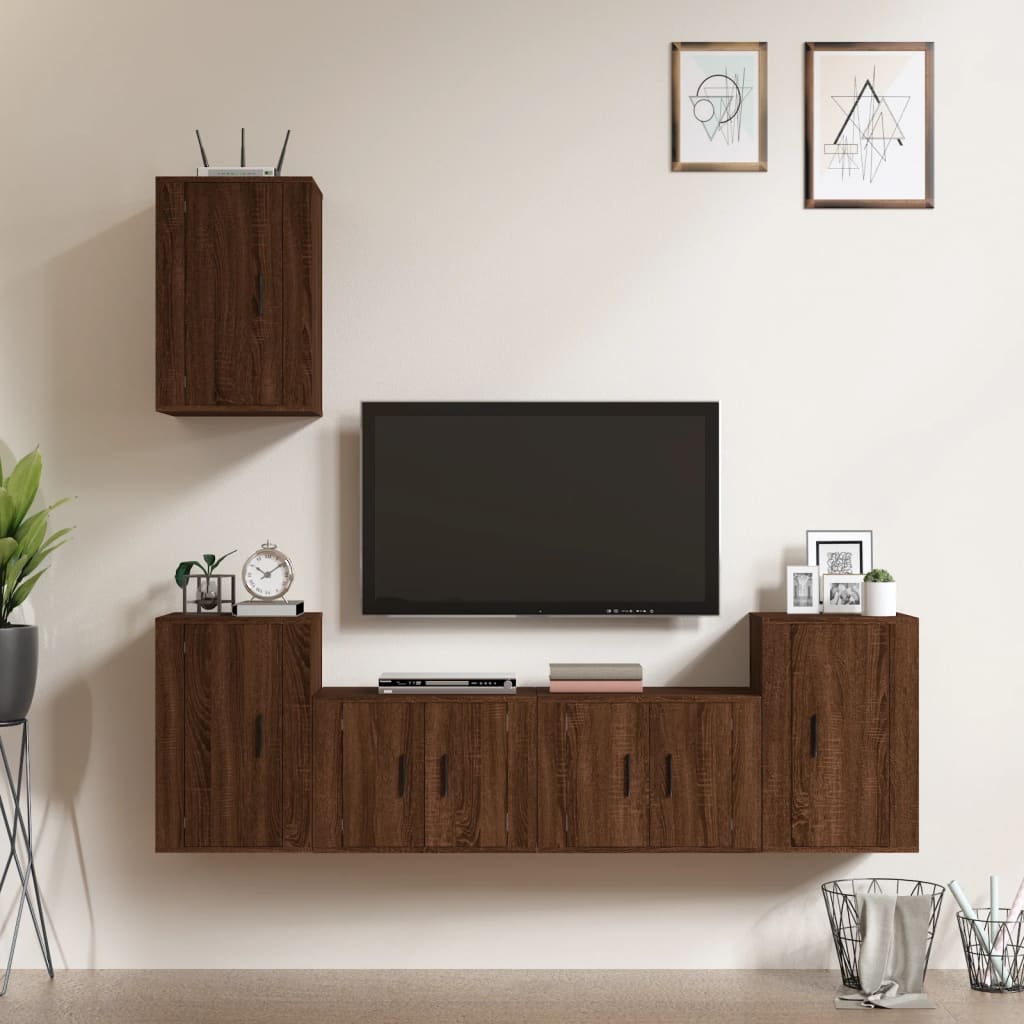 Ensemble de meubles TV 5 pièces en bois