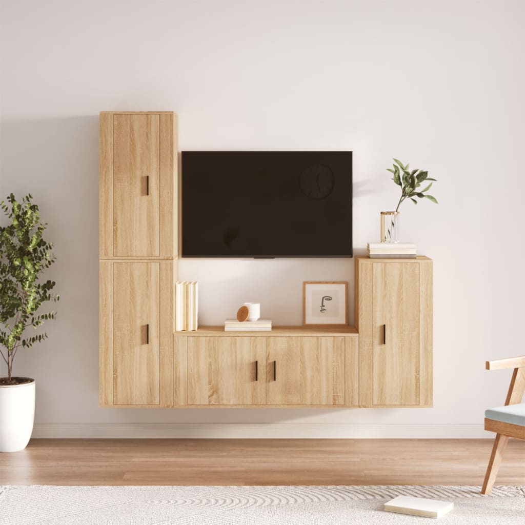 Ensemble de meubles TV 4 pièces en bois