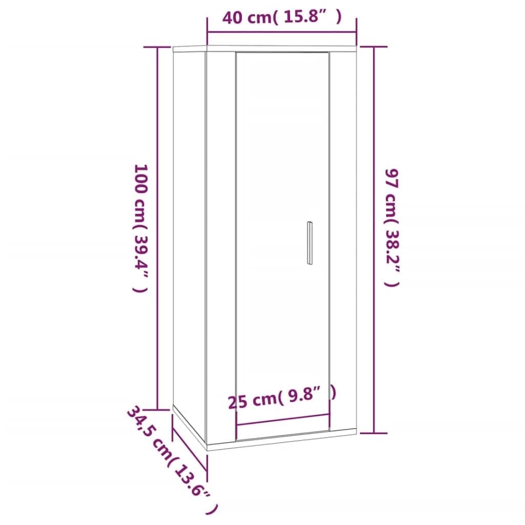 Ensemble de meubles TV 2 pièces en bois