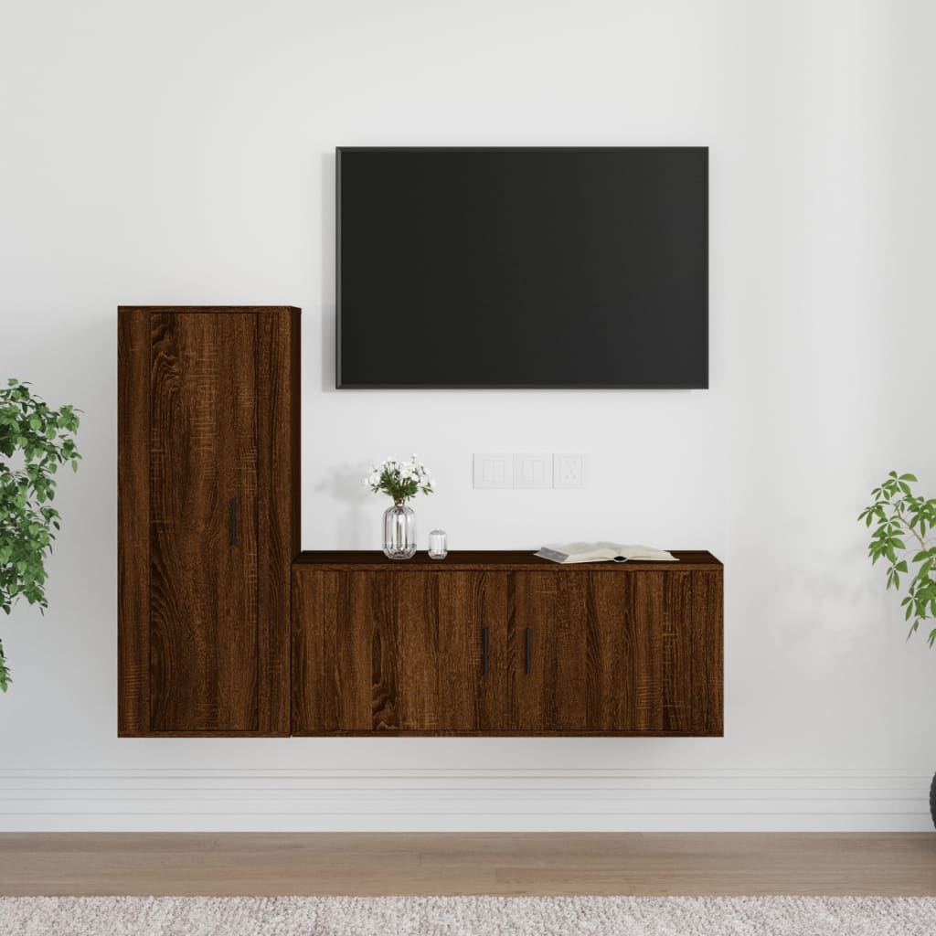 Ensemble de meubles TV 2 pièces en bois