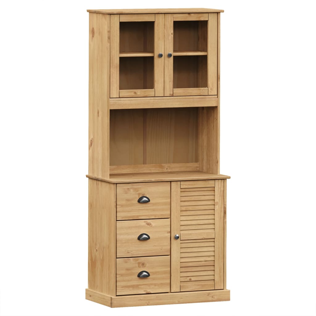 Armoire haute VIGO 78x40x175 cm en bois de pin massif