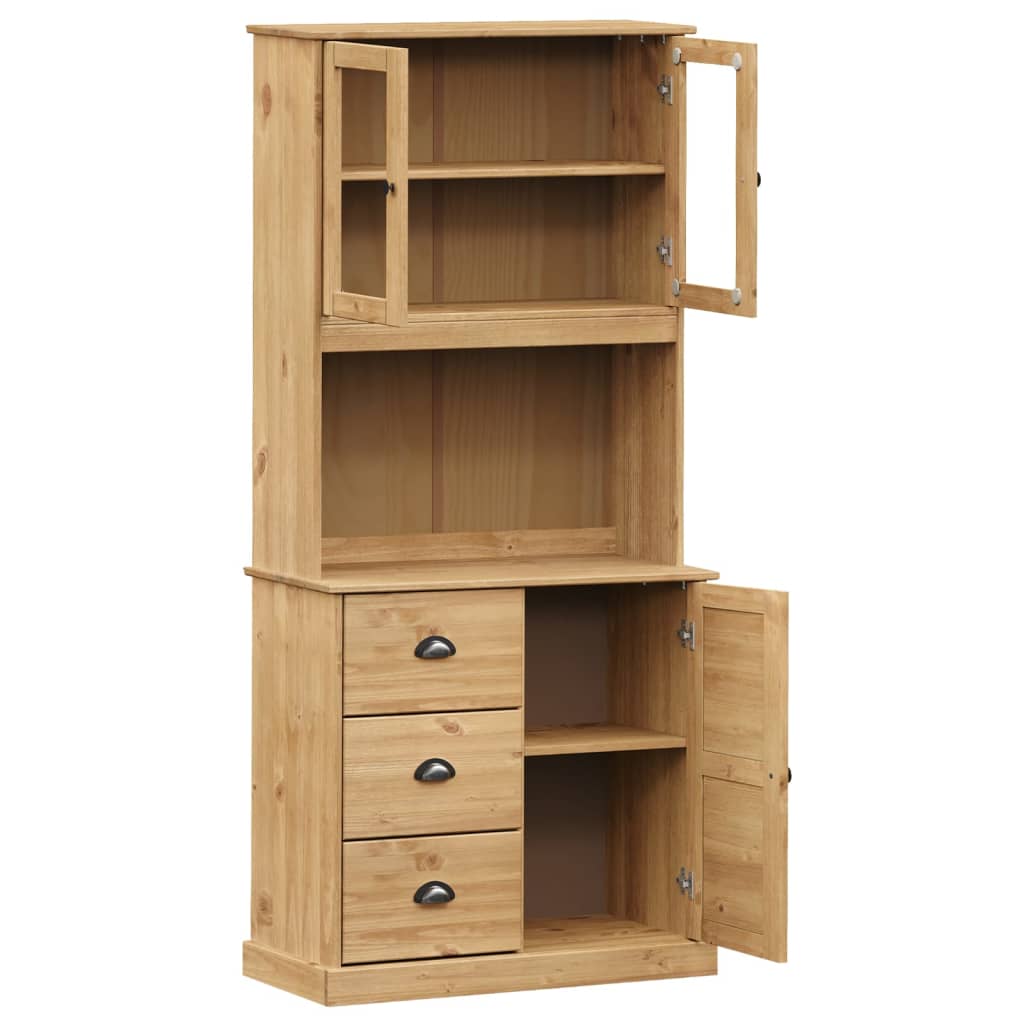 Armoire haute VIGO 78x40x175 cm en bois de pin massif