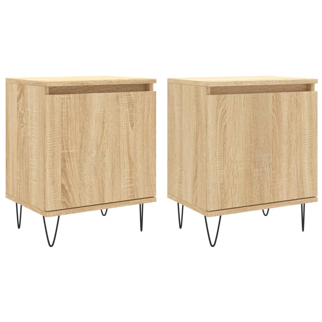 Tables de chevet 2 pcs 40x30x50 cm bois fini