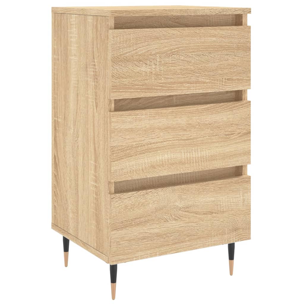 Nachtkastjes 2 st 40x35x69 cm bewerkt hout eikenkleurig