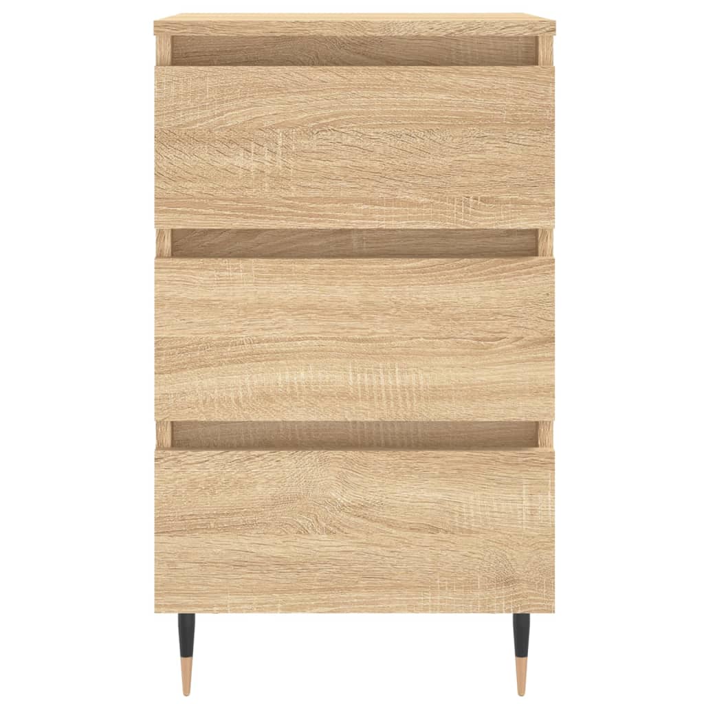 Nachtkastjes 2 st 40x35x69 cm bewerkt hout eikenkleurig