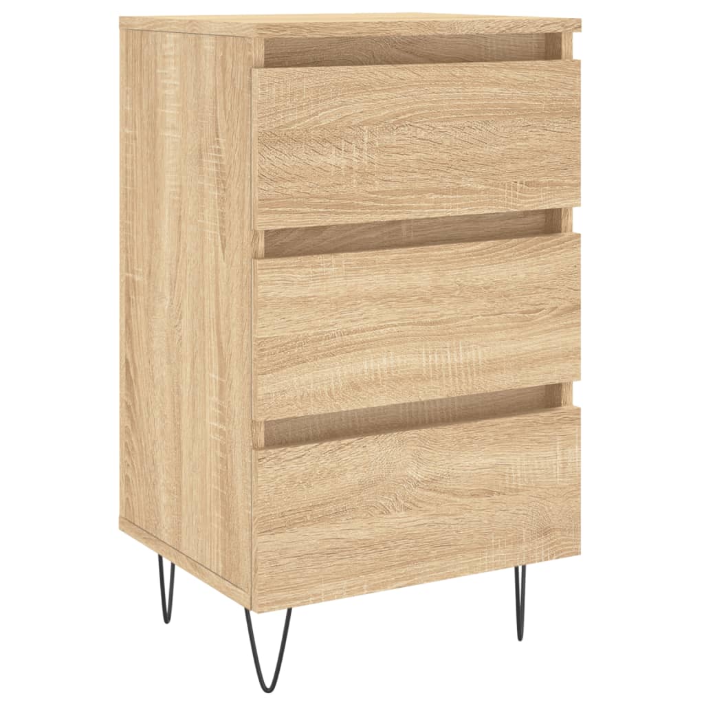 Nachtkastjes 2 st 40x35x69 cm bewerkt hout