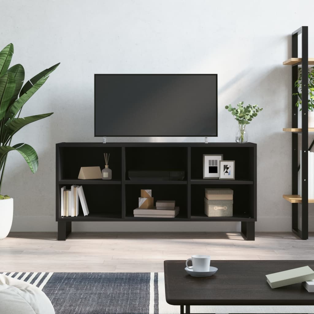 Tv-meubel 103,5x30x50 cm bewerkt hout eikenkleurig