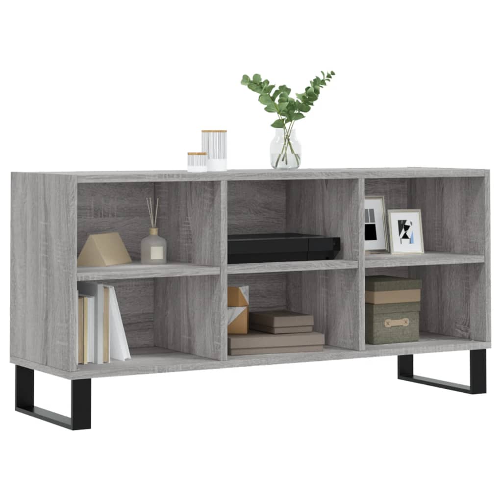 Tv-meubel 103,5x30x50 cm bewerkt hout eikenkleurig