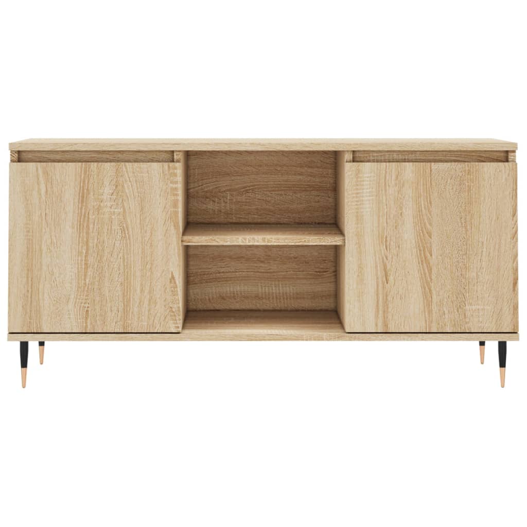 Tv-meubel 104x35x50 cm bewerkt hout bruin eikenkleur