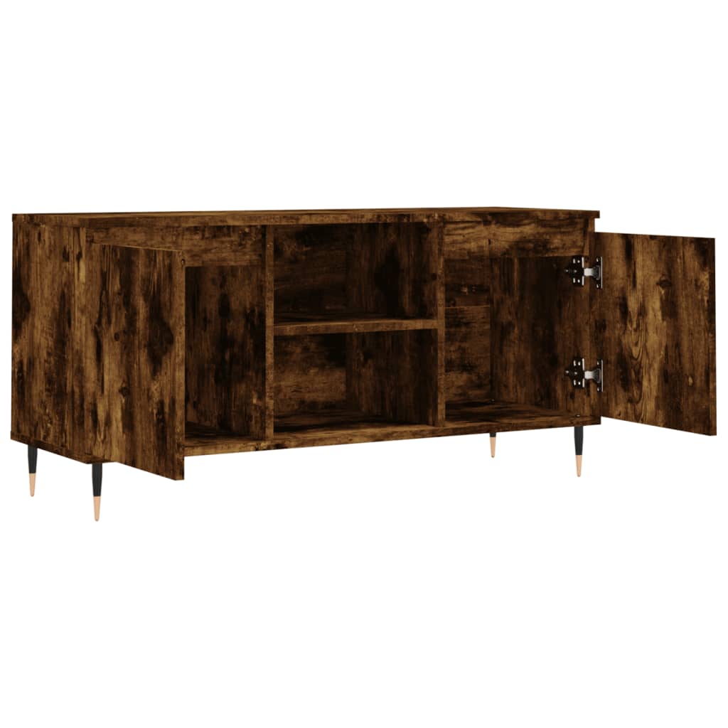 Tv-meubel 104x35x50 cm bewerkt hout bruin eikenkleur