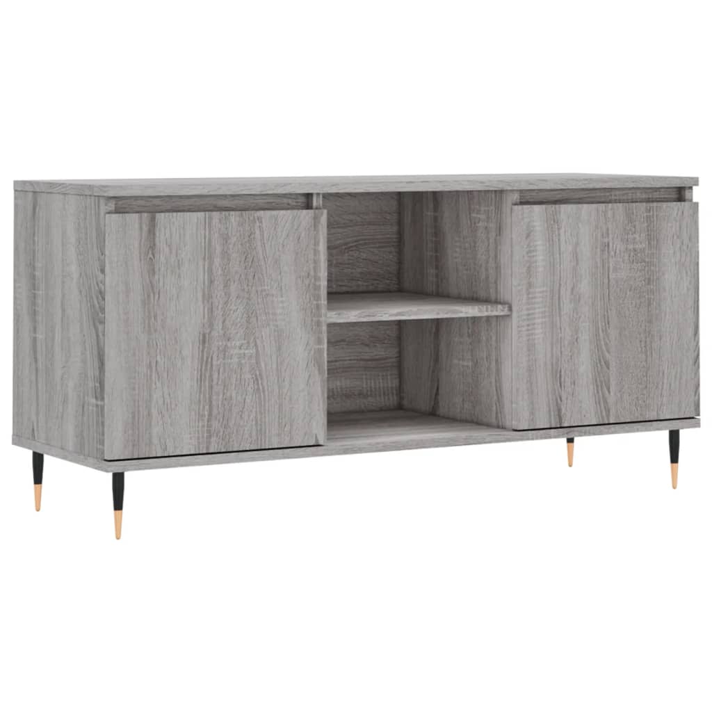 Tv-meubel 104x35x50 cm bewerkt hout bruin eikenkleur