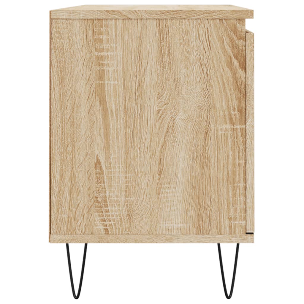 Tv-meubel 104x35x50 cm bewerkt hout eikenkleurig