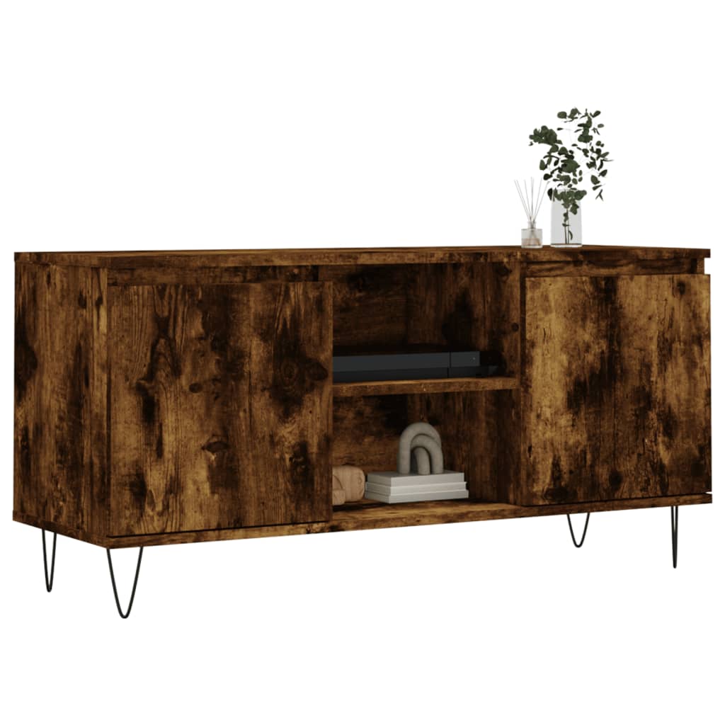 Tv-meubel 104x35x50 cm bewerkt hout eikenkleurig