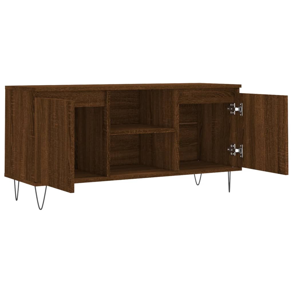 Tv-meubel 104x35x50 cm bewerkt hout eikenkleurig