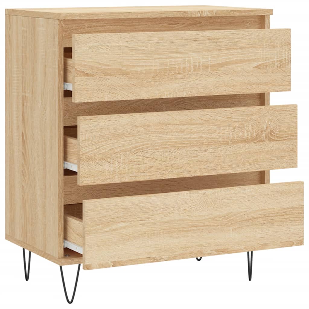 Dressoir 60x30x75 cm bewerkt hout eikenkleurig