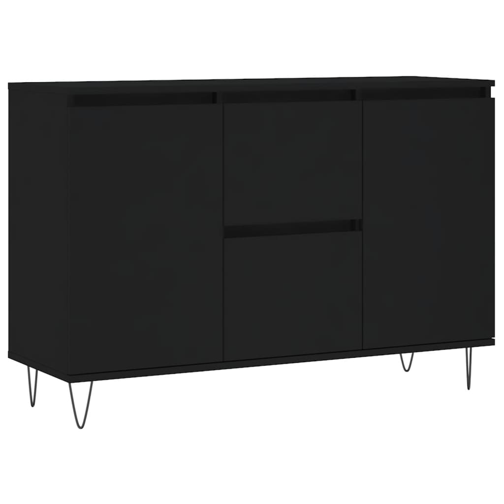 Buffet 104x35x70 cm en dérivé du bois couleur chêne