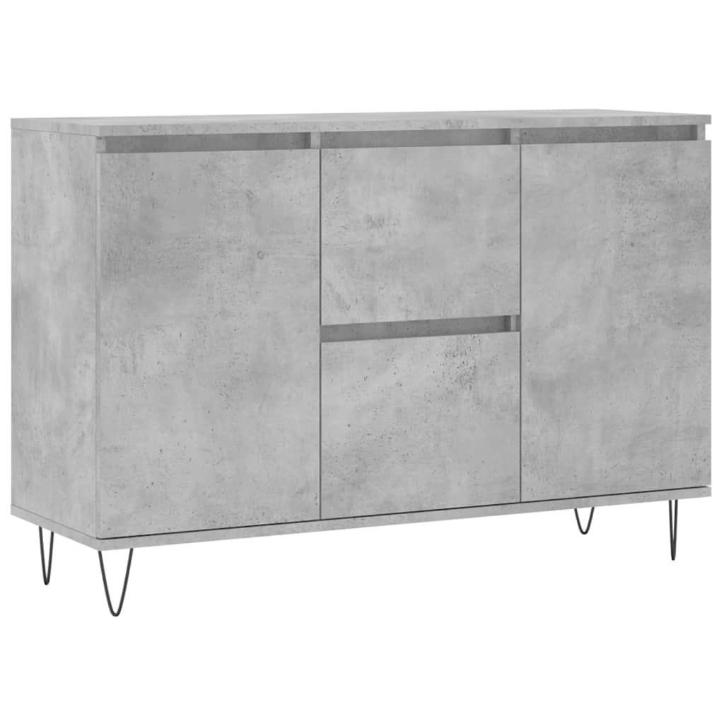 Buffet 104x35x70 cm en dérivé du bois couleur chêne