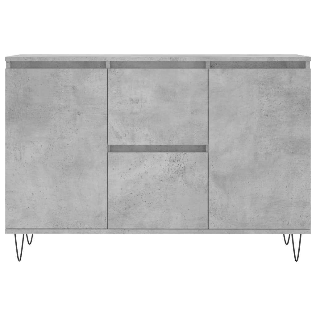 Buffet 104x35x70 cm en dérivé du bois couleur chêne