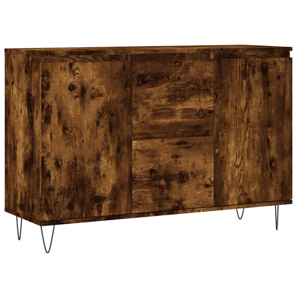 Buffet 104x35x70 cm en dérivé du bois couleur chêne