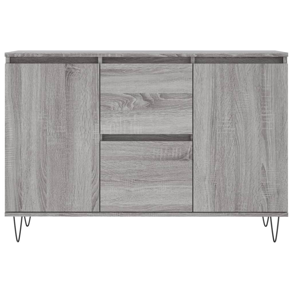 Buffet 104x35x70 cm en dérivé du bois couleur chêne