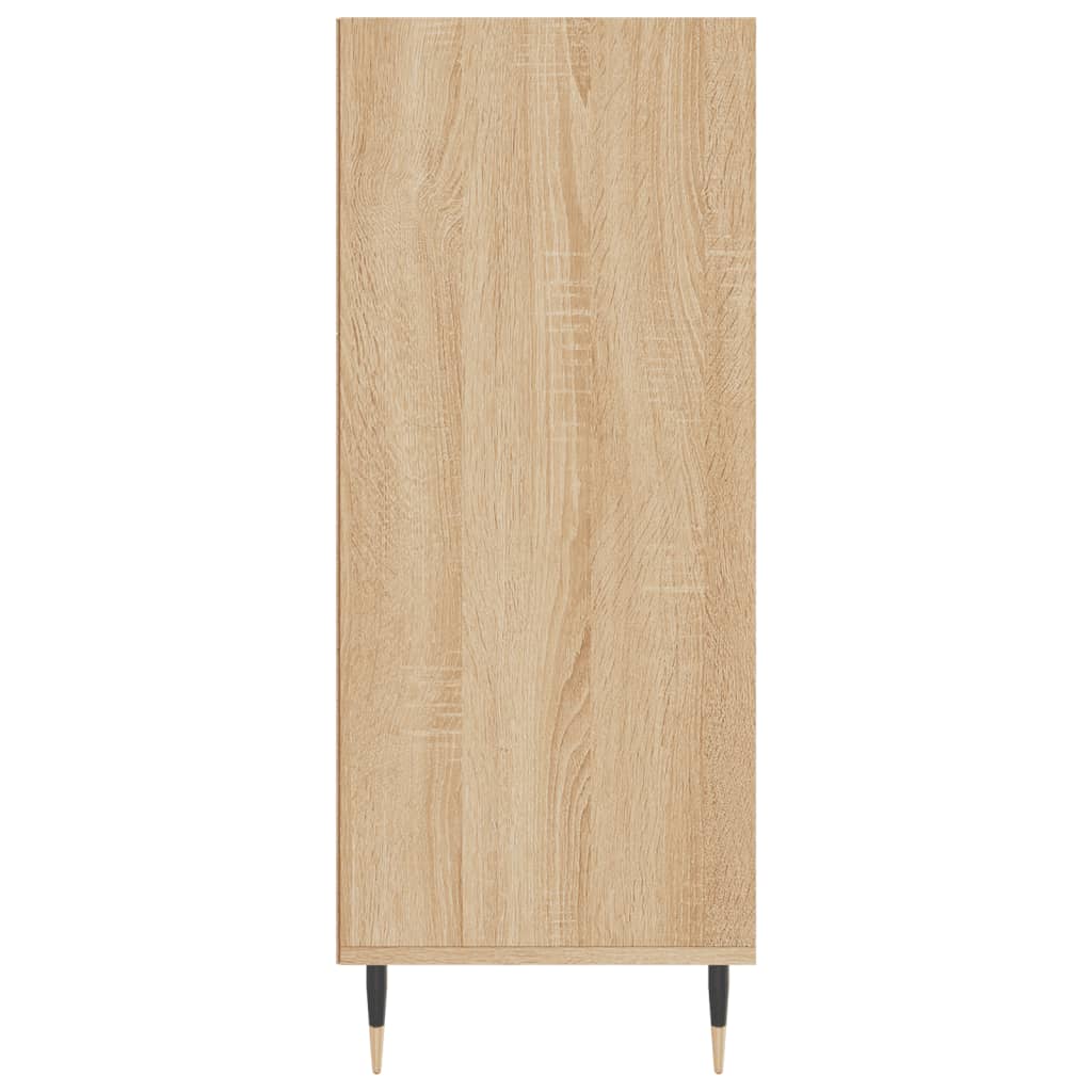 Armoire haute 57x35x90 cm en dérivé du bois, couleur chêne