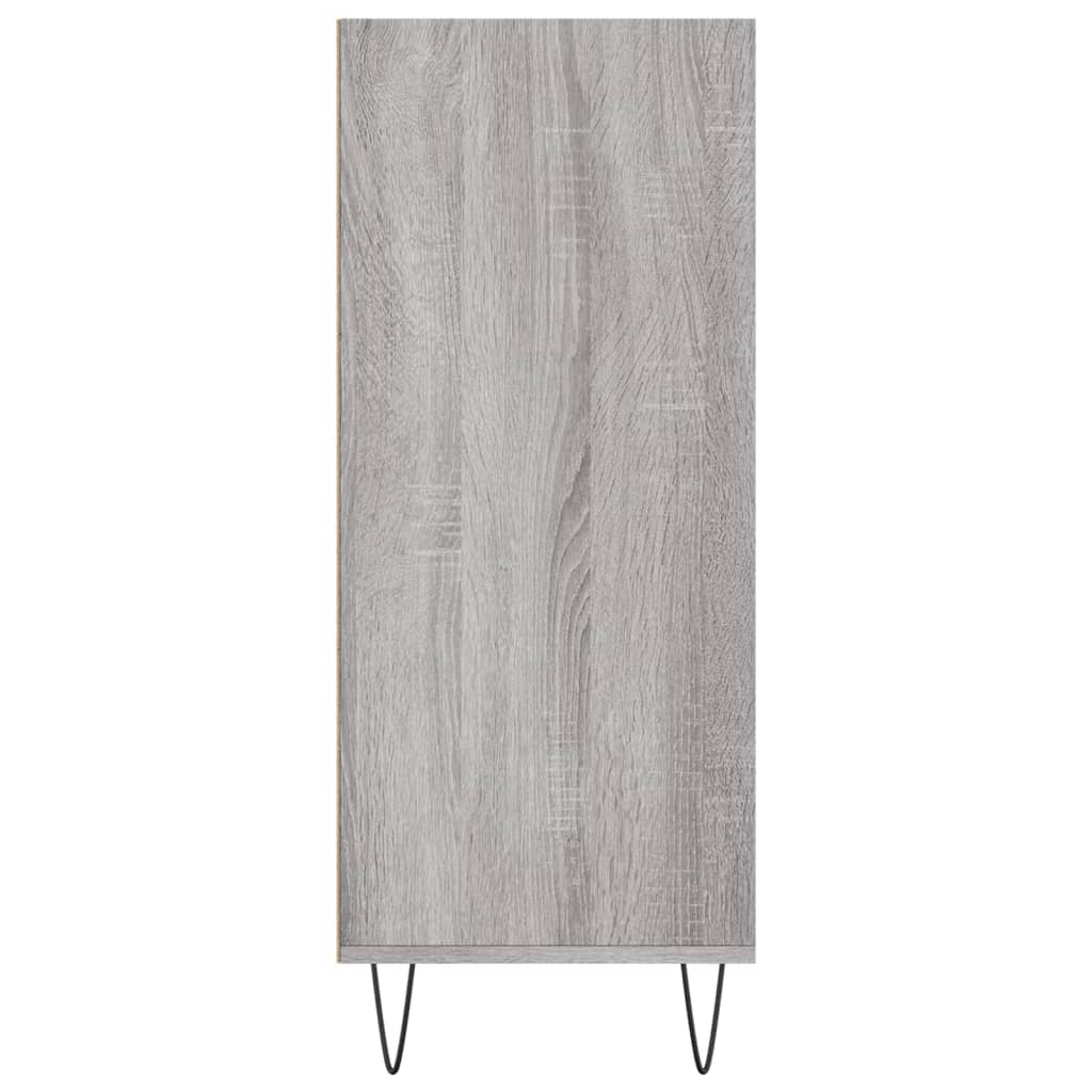 Hoge kast 57x35x90 cm bewerkt hout eikenkleurig