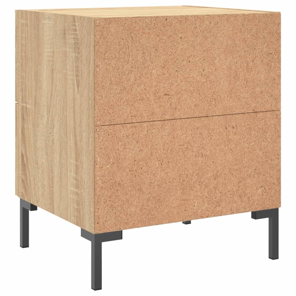 Nachtkastjes 2 st 40x35x47,5 cm bewerkt hout