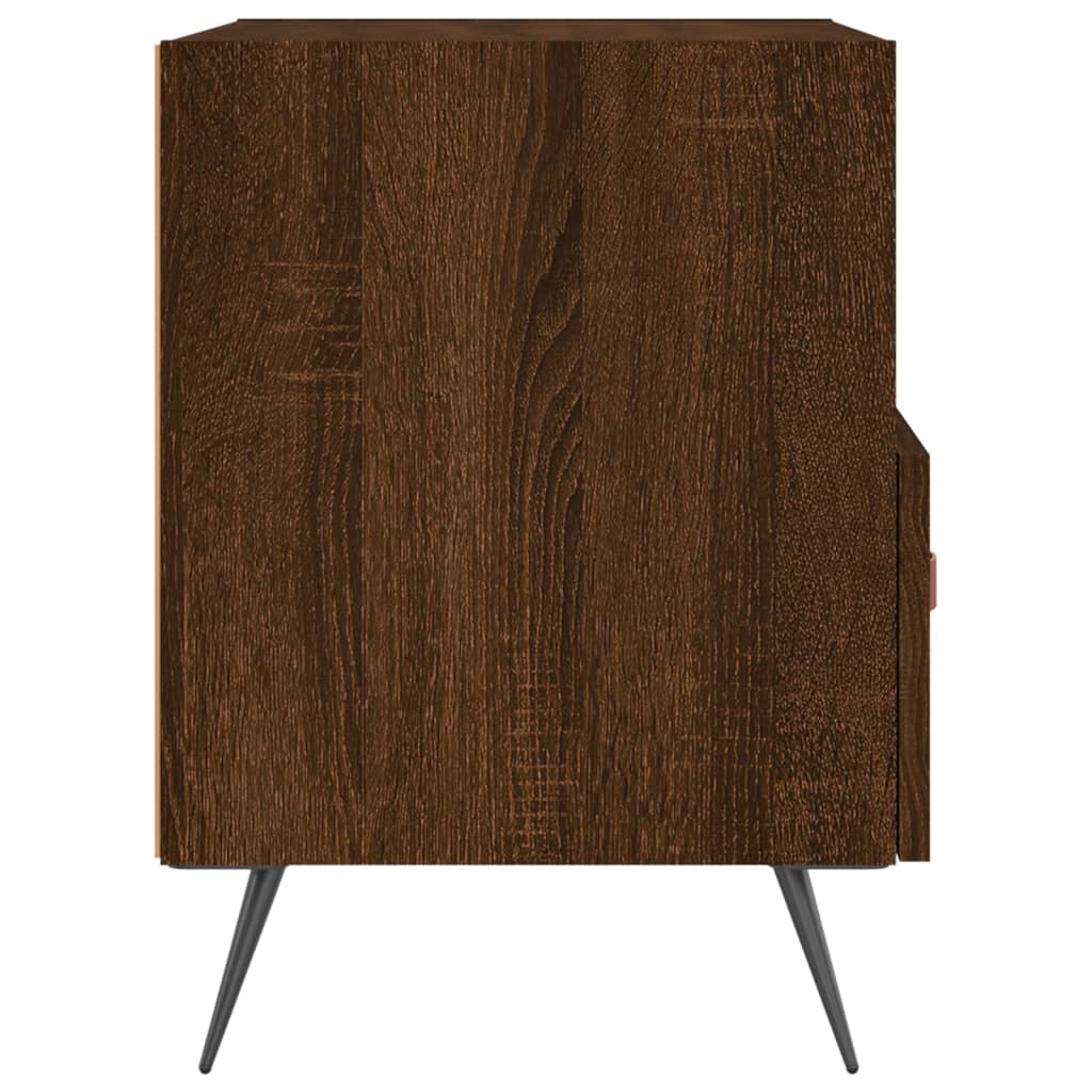 Nachtkastjes 2 st 40x35x47,5 cm bewerkt hout bruin eikenkleur