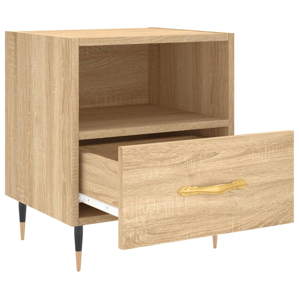 Nachtkastjes 2 st 40x35x47,5 cm bewerkt hout