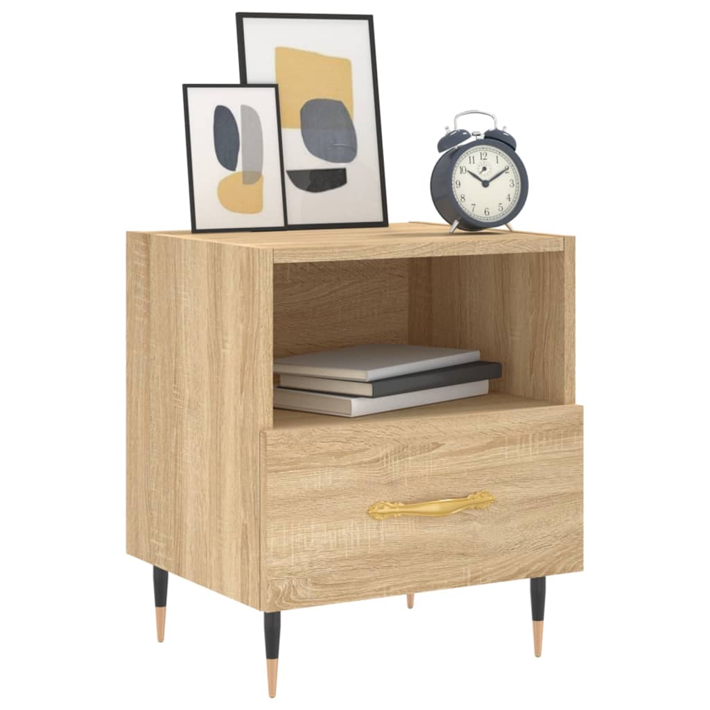 Nachtkastjes 2 st 40x35x47,5 cm bewerkt hout