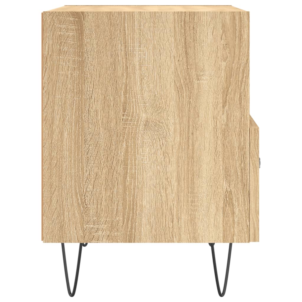 Nachtkastjes 2 st 40x35x47,5 cm bewerkt hout bruin eikenkleur