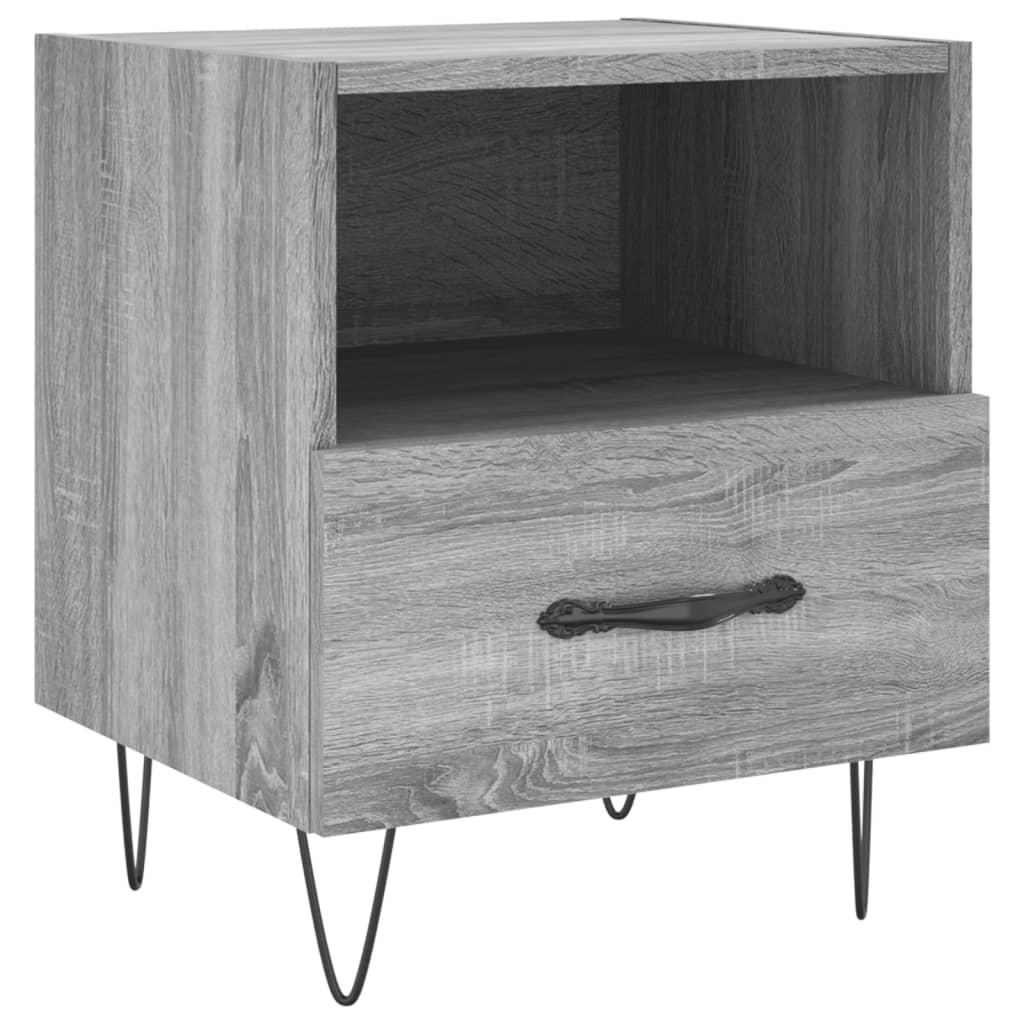 Nachtkastjes 2 st 40x35x47,5 cm bewerkt hout bruin eikenkleur