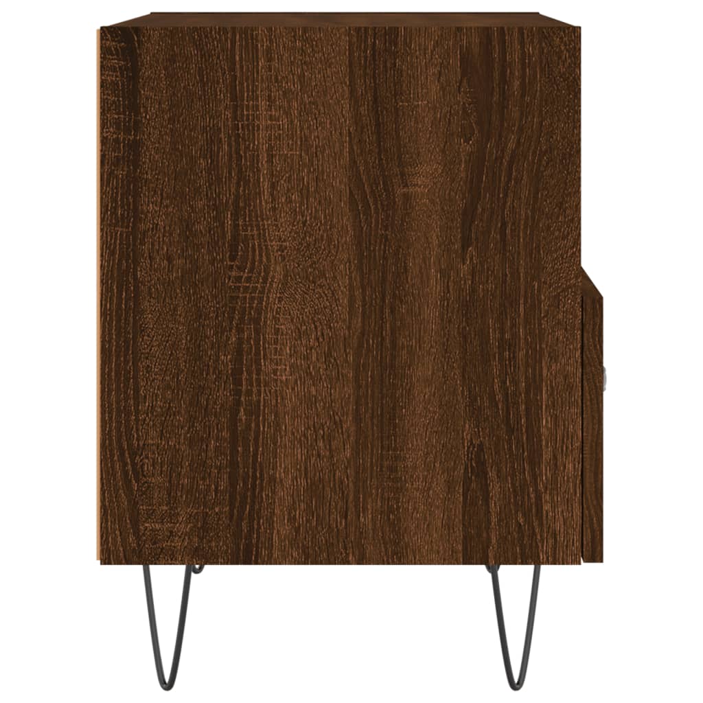 Nachtkastjes 2 st 40x35x47,5 cm bewerkt hout bruin eikenkleur