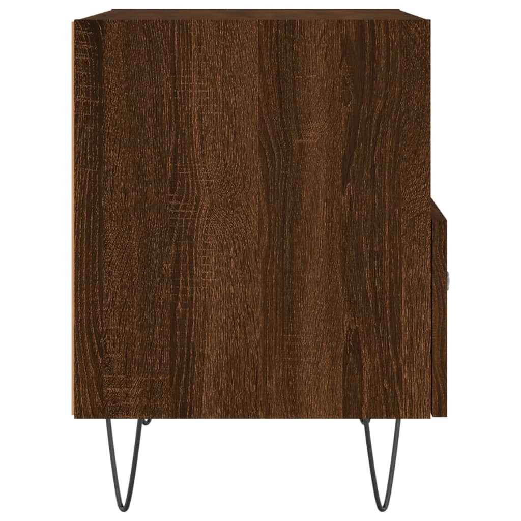 Tables de chevet 2 pcs 40x35x47,5 cm bois fini couleur chêne marron