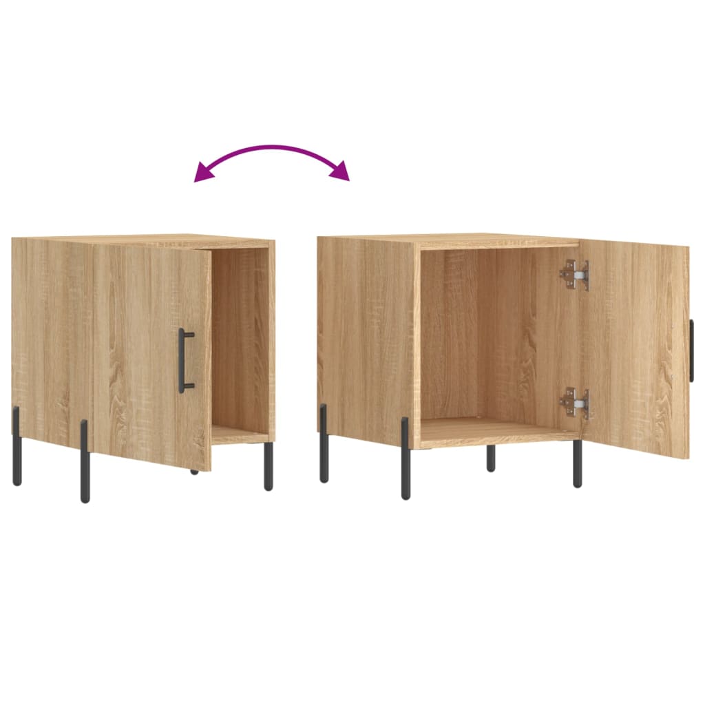 Tables de chevet 2 pcs 40x40x50 cm bois fini