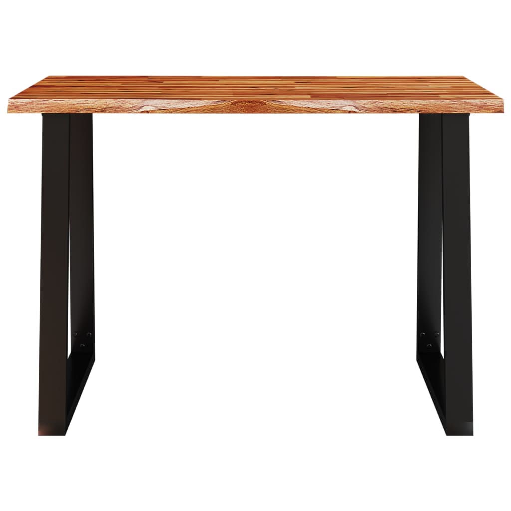 Table à manger avec bord naturel 180x90x75 cm bois d'acacia massif