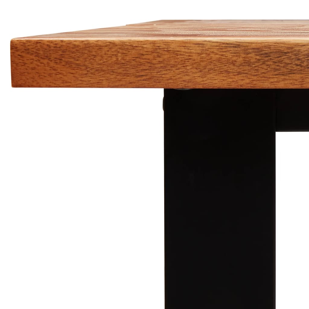 Table à manger avec bord naturel 180x90x75 cm bois d'acacia massif