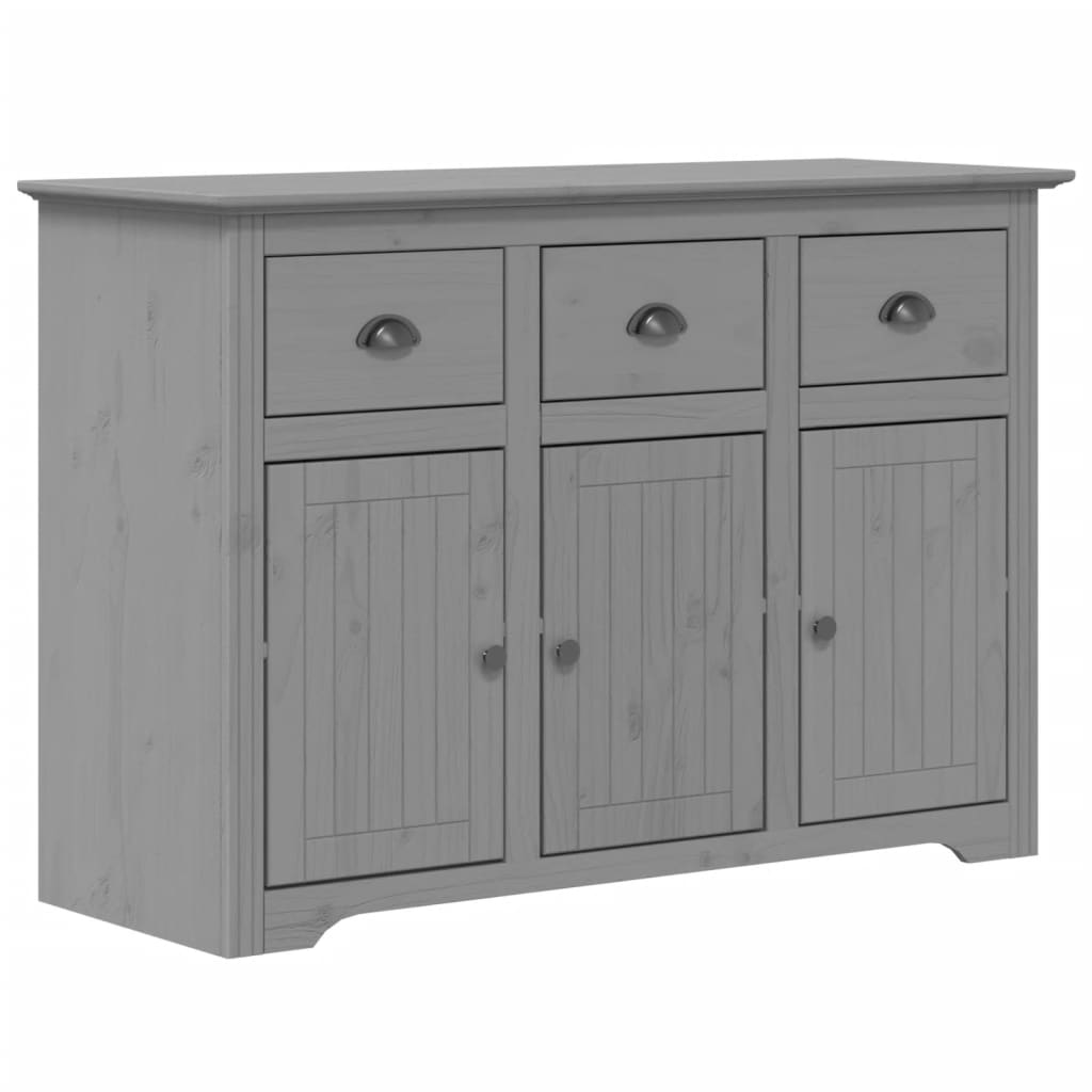 Dressoir BODO 115,5x44x80 cm massief grenenhout wit en bruin