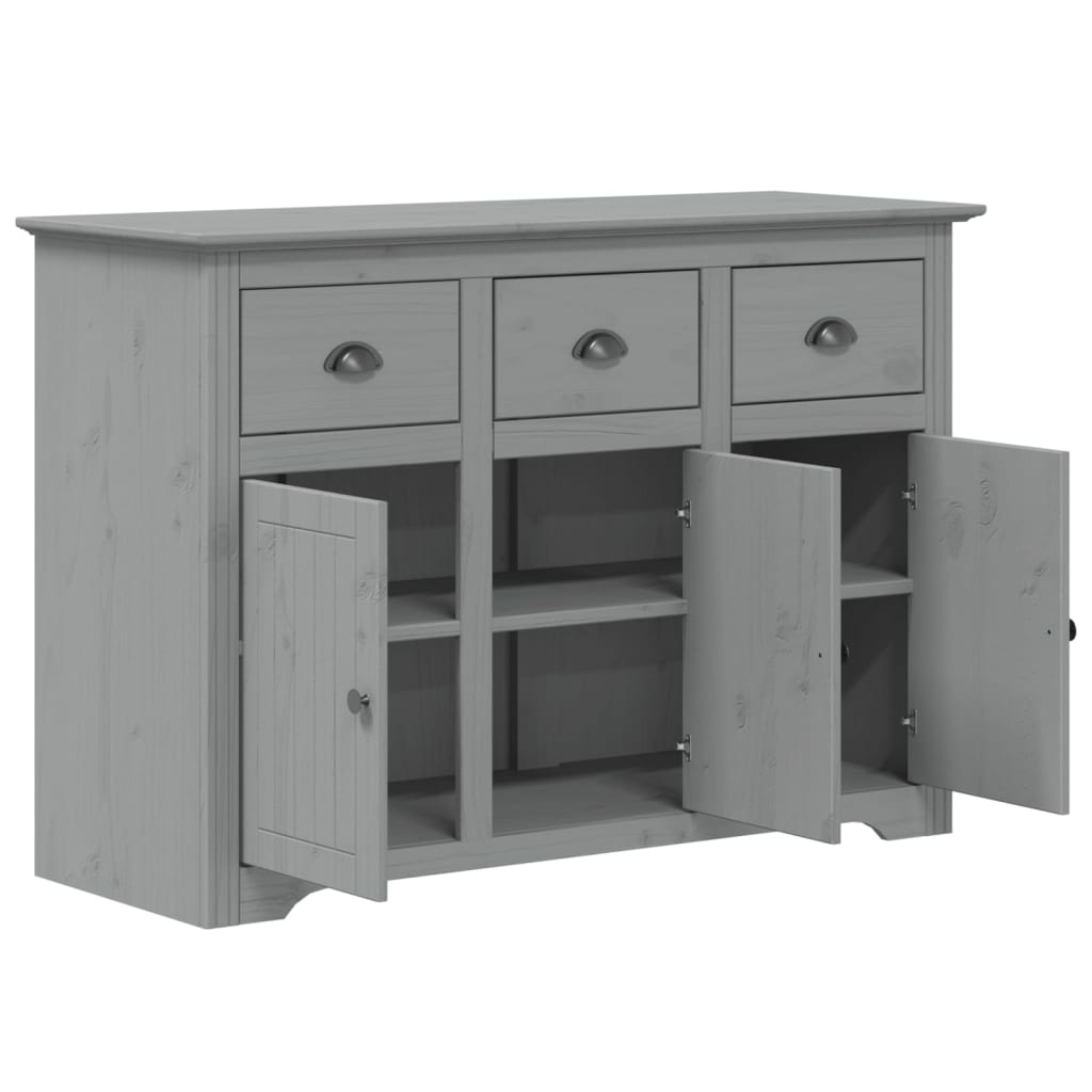 Dressoir BODO 115,5x44x80 cm massief grenenhout wit en bruin