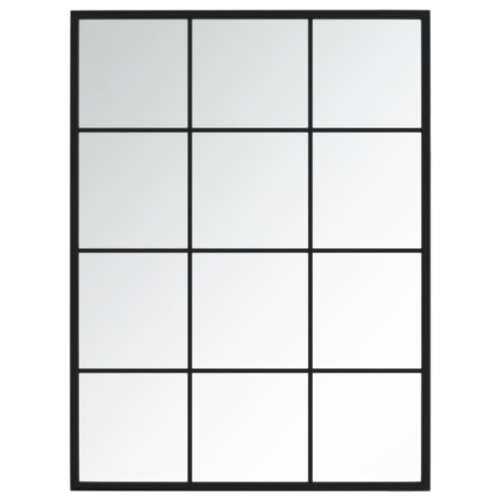 Miroir mural rectangulaire 40x80 cm fer noir