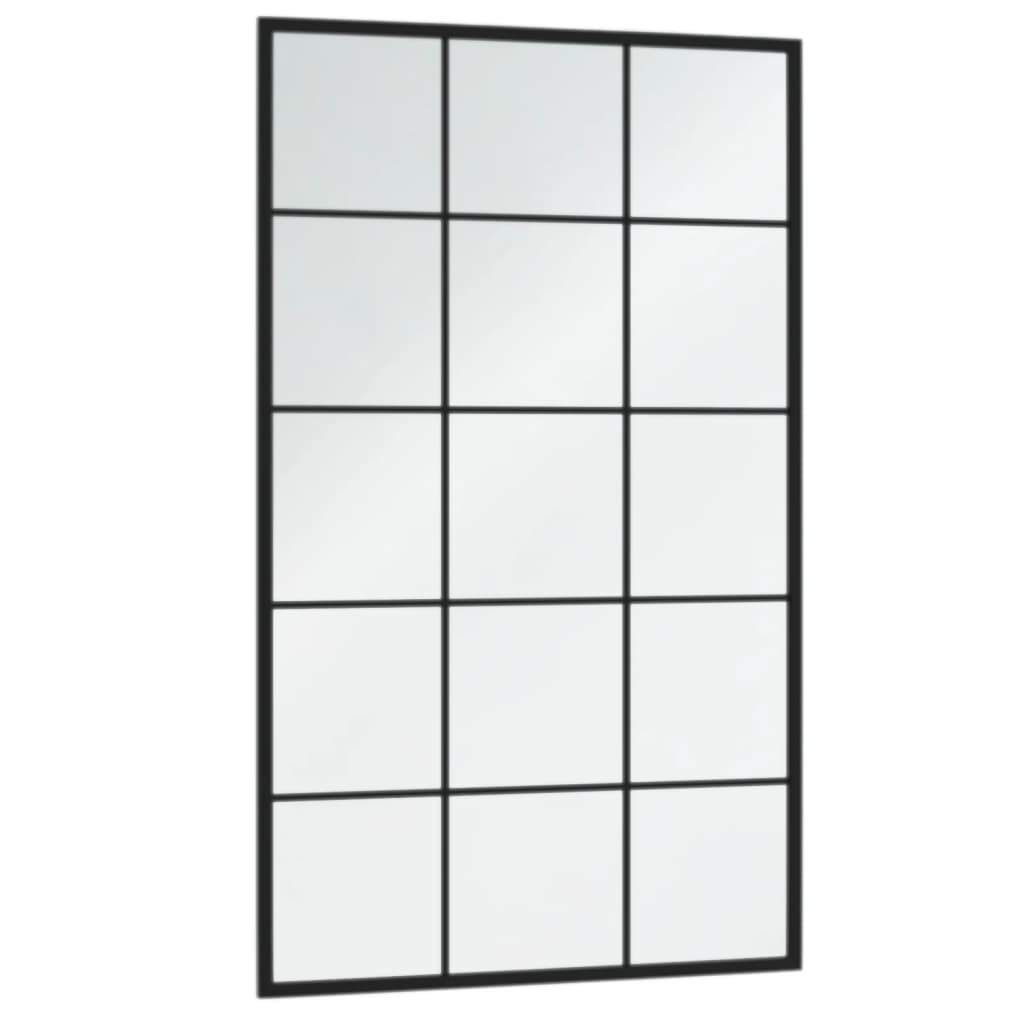 Miroir mural rectangulaire 40x80 cm fer noir